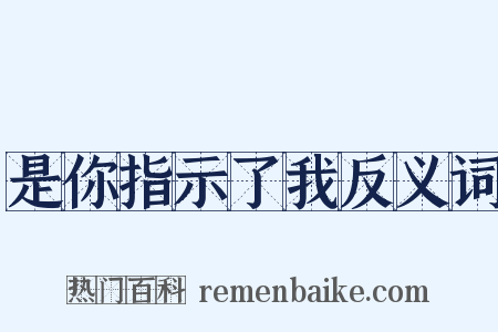是你指示了我反义词是什么意思的图片